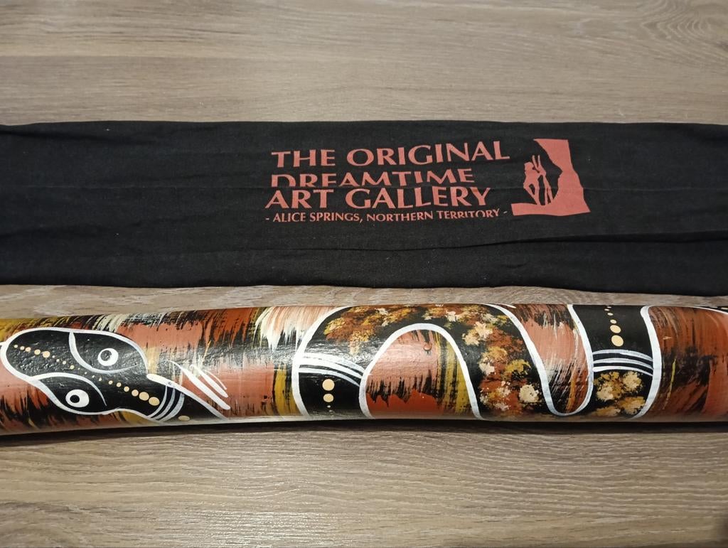 Didgeridoo - Originele Aboriginal Kunst - Alice Springs, Muziek en Instrumenten, Blaasinstrumenten | Overige, Ophalen of Verzenden