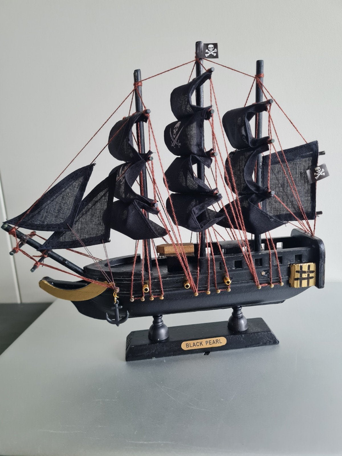Black Pearl Pirate Ship Model – Wooden Decorative Ship Decor, Ophalen of Verzenden, Nieuw