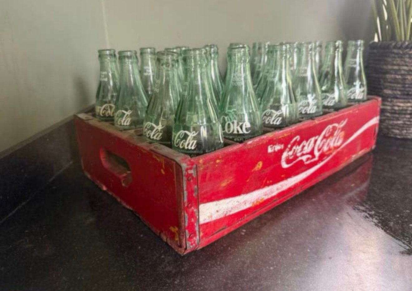 Vintage oude originele Coca Cola krat incl flesjes, Ophalen, Zo goed als nieuw