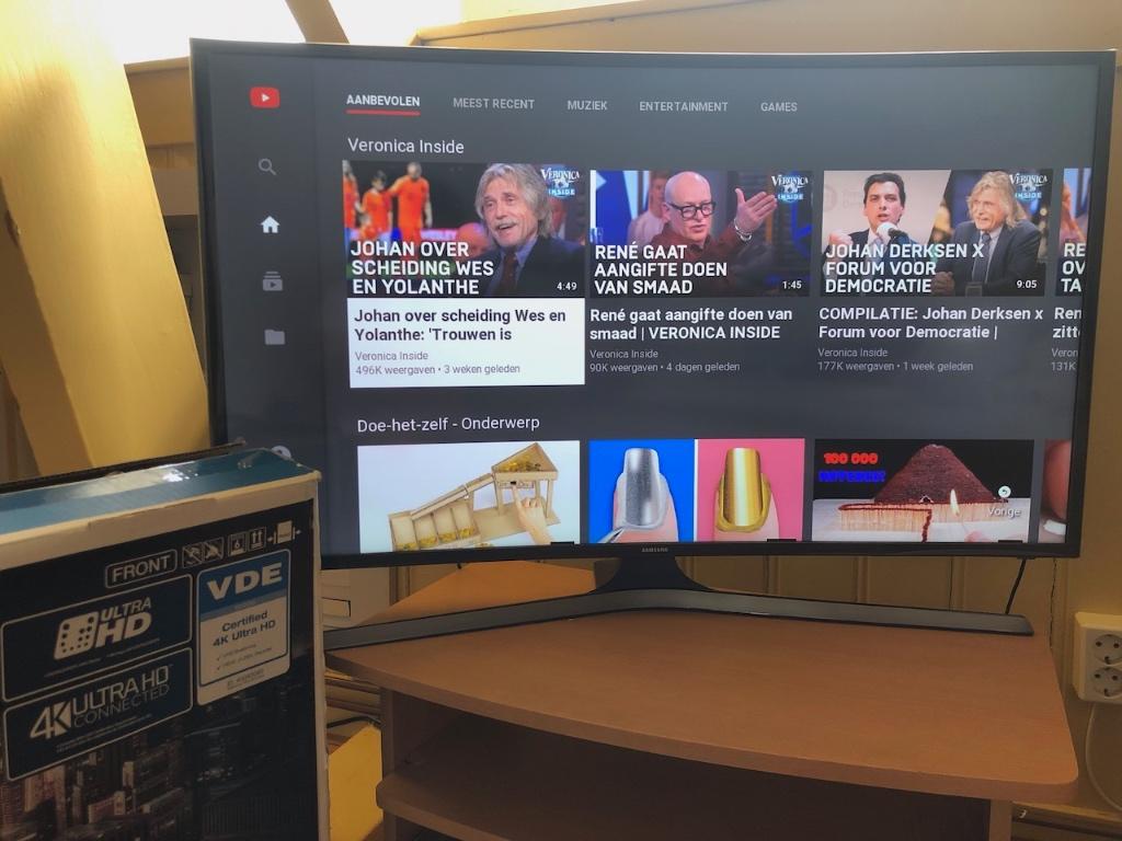samsung tv 40" curved 4k, Ophalen, 50 Hz, Zo goed als nieuw, Samsung