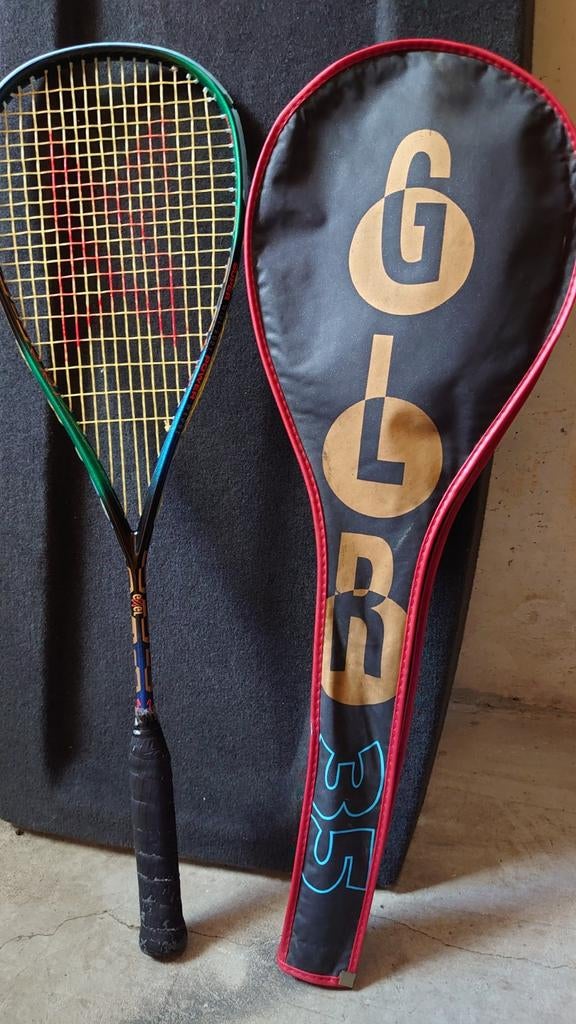 Vintage Squash Racket met Hoes - Globe 35, Sport en Fitness, Squash, Ophalen of Verzenden