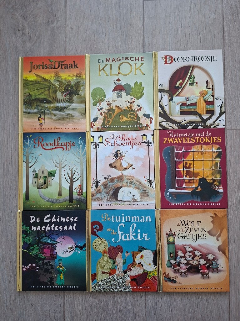 9 Efteling Gouden Boekjes o.a. Joris en de Draak Roodkapje, Verzamelen, Efteling, Ophalen, Gebruikt, Overige typen