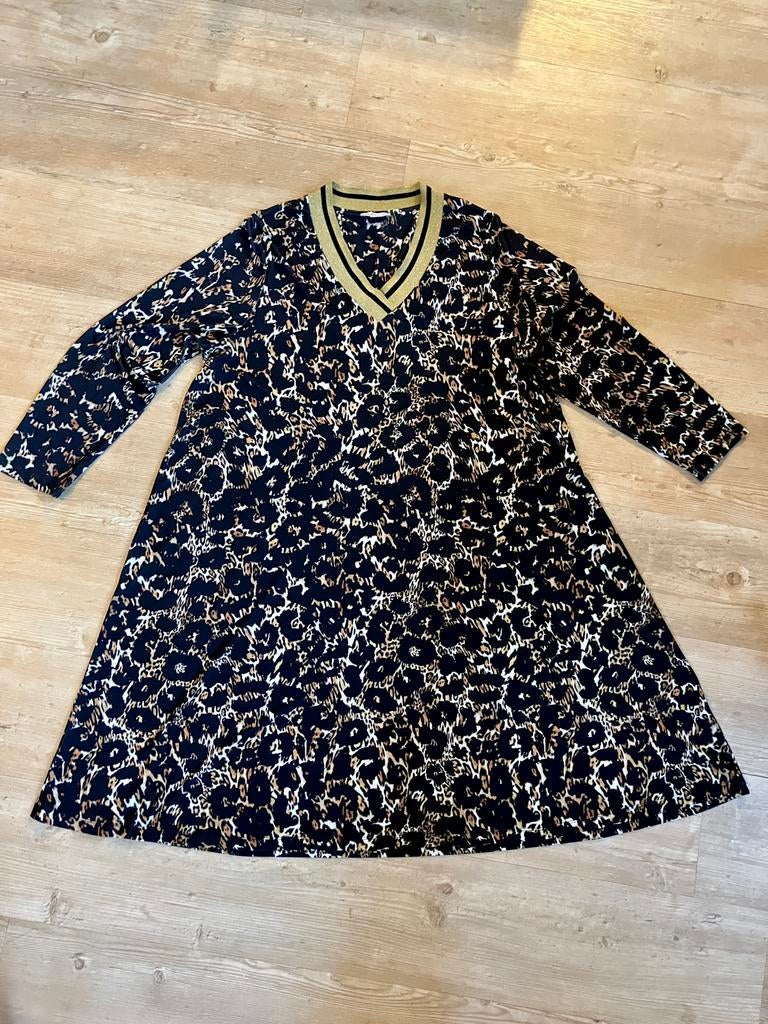 Jurk tuniek van Miss Yoek, mt L valt als XL 50-52, Kleding | Dames, Yoek, Bruin, Jurk, Ophalen of Verzenden