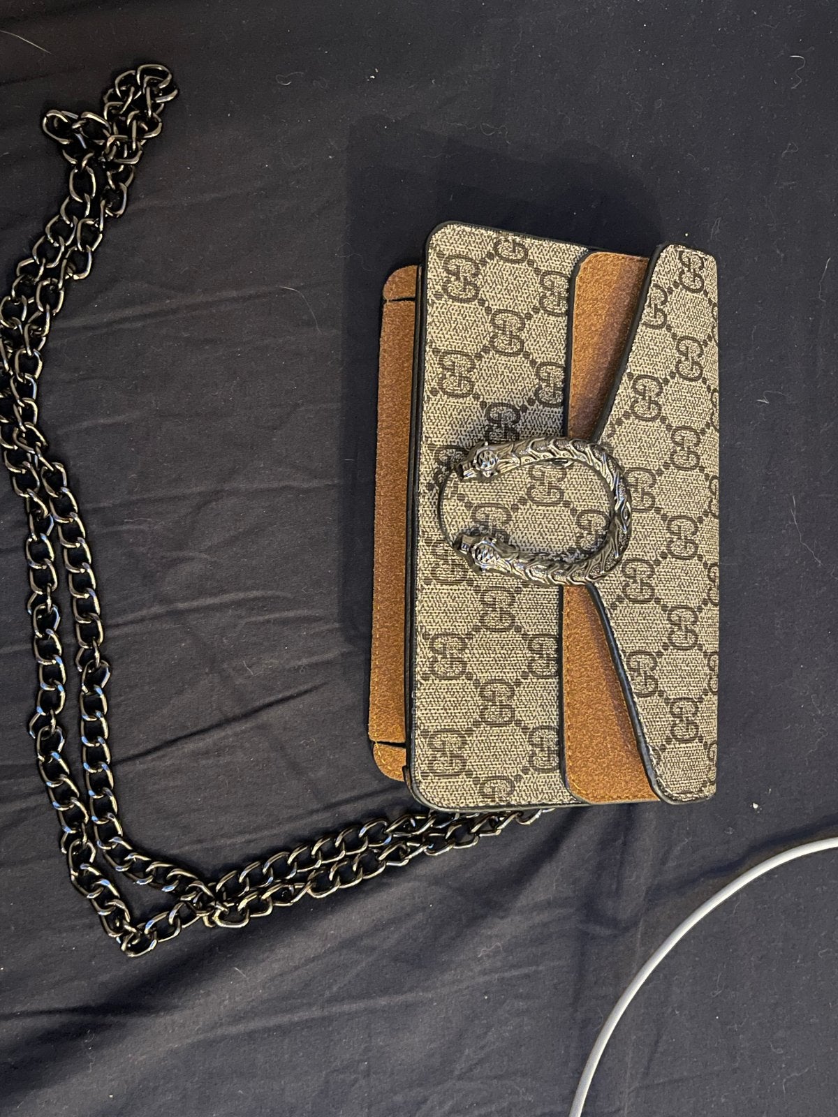 Gucci Dionysus GG Supreme Super Mini Tasje, Verzenden, Zo goed als nieuw, Beige, Avondtasje