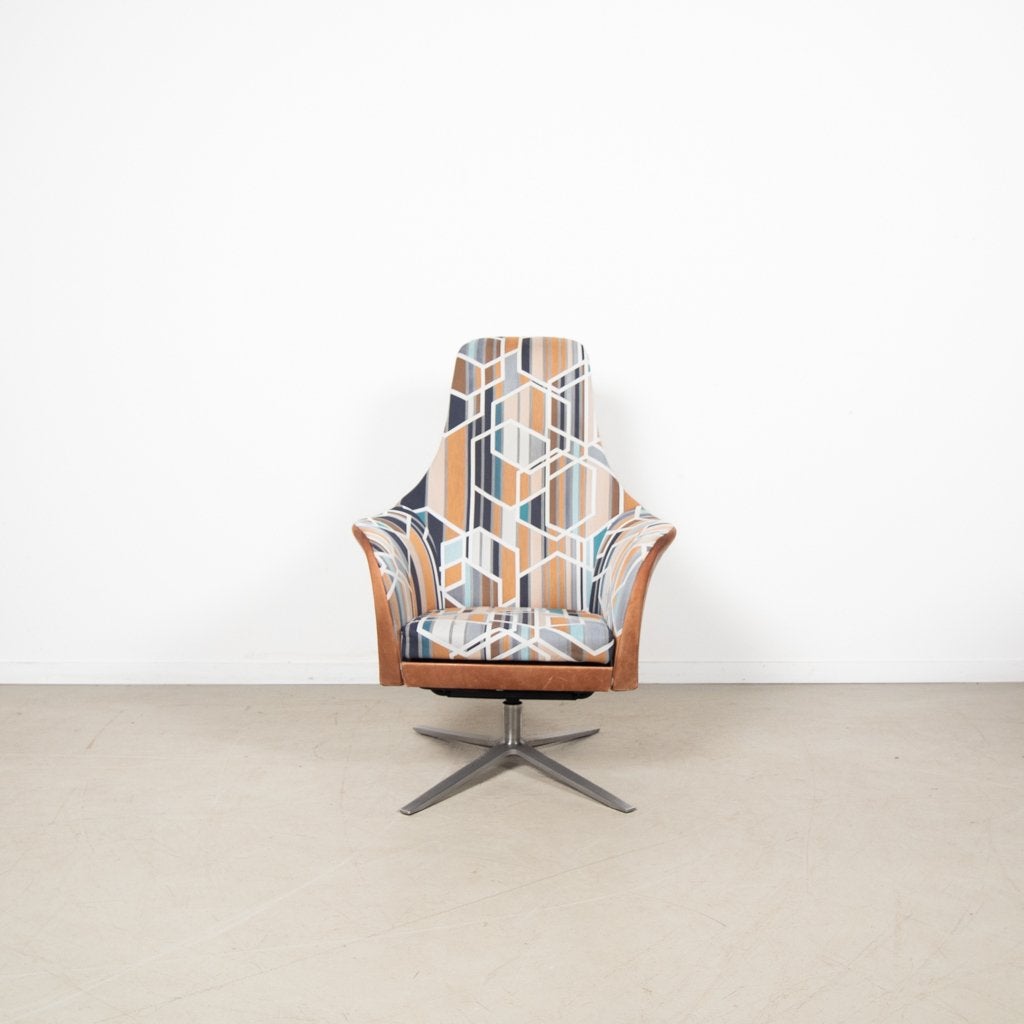 Montis Marvin Fauteuil Meerkleurig Stof/Leer, Niet ingevuld, Zo goed als nieuw, Niet ingevuld, Niet ingevuld