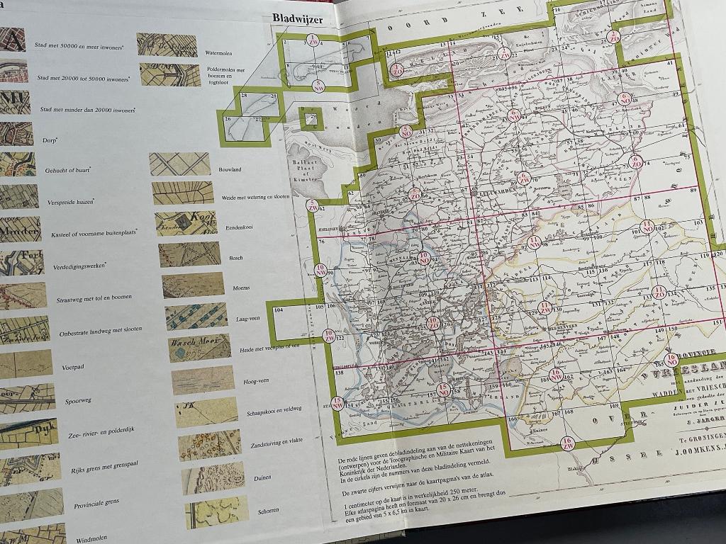 Grote Historische Provincie Atlas - Friesland 1853-1856, Overige atlassen, Ophalen of Verzenden, Zo goed als nieuw, 1800 tot 2000