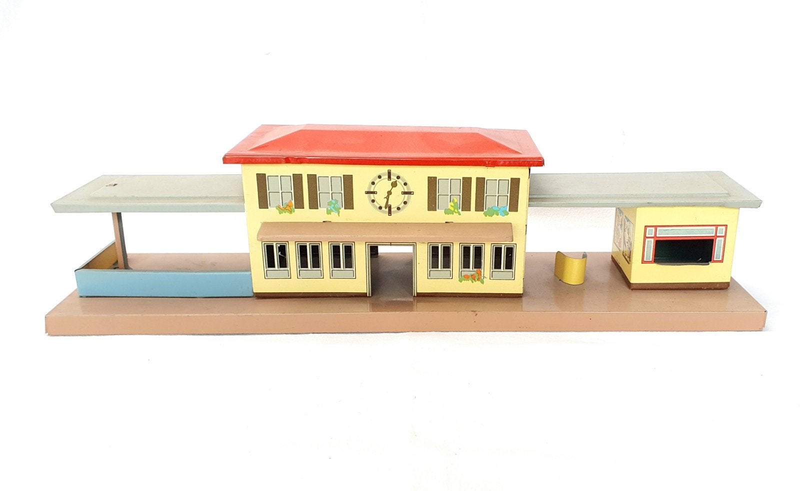 HWN KBN Spoor O Groot Station met Perron Blik 1950 Als Nieuw, Overige merken, Gelijkstroom of Wisselstroom, Brug, Tunnel of Gebouw
