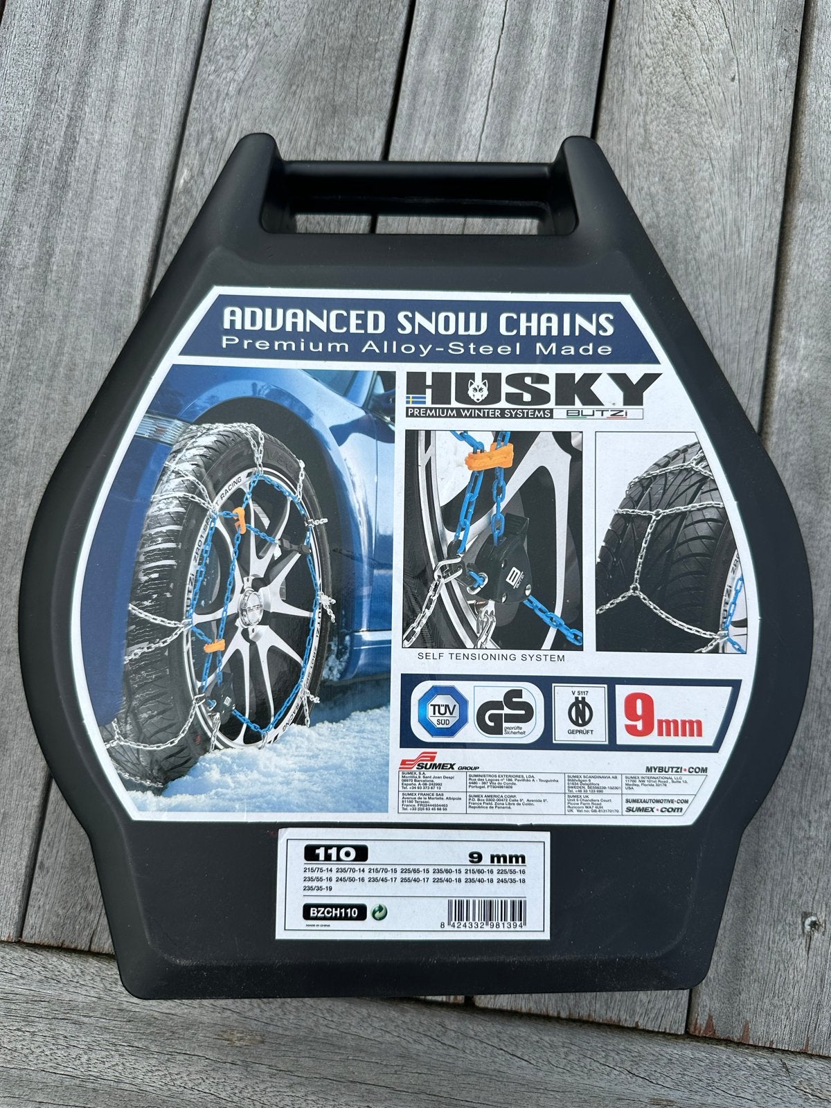 Husky sneeuwkettingen L110 - 9mm, Ophalen, Gebruikt