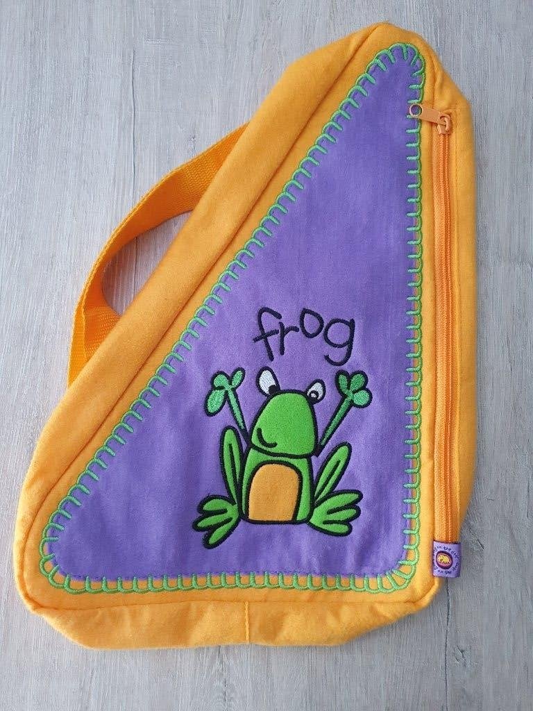 Leuke gele schoudertas met kikkerprint, Ophalen of Verzenden, Nieuw