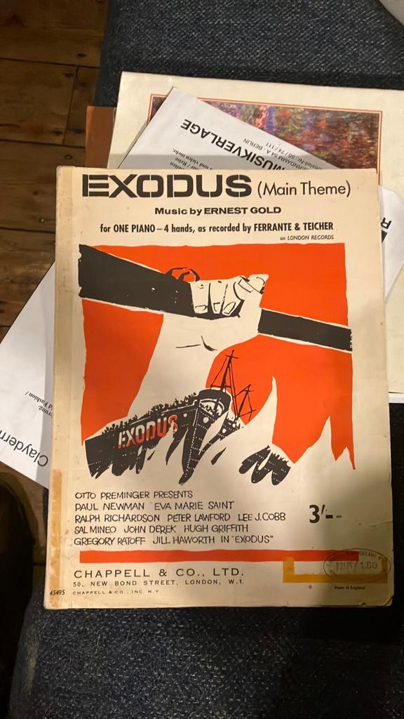 Exodus (Main Theme) bladmuziek voor piano (4 handen), Muziek en Instrumenten, Bladmuziek, Gebruikt, Filmmuziek en Soundtracks