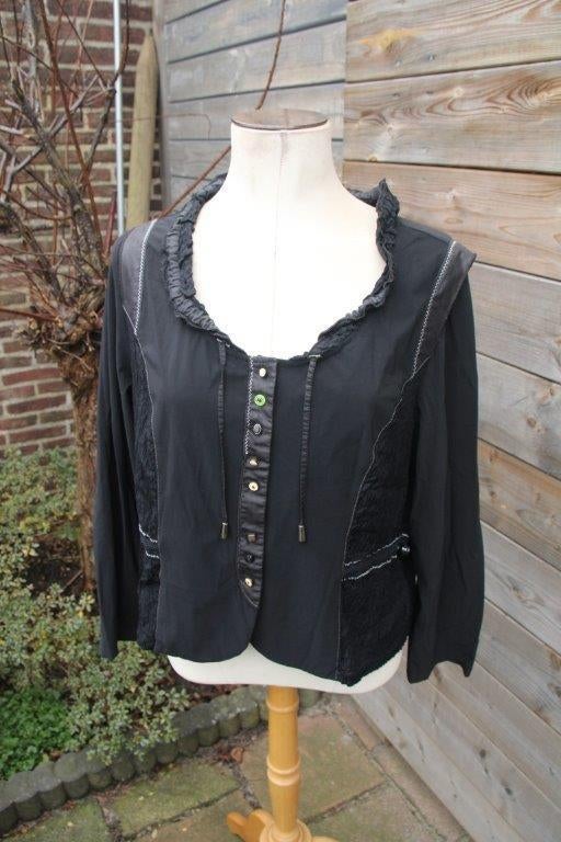 Jasje zwart Pause Cafe mt 46 Vaste prijs, Kleding | Dames, PAuse Cafe, Zwart, Maat 46/48 (XL) of groter, Ophalen of Verzenden