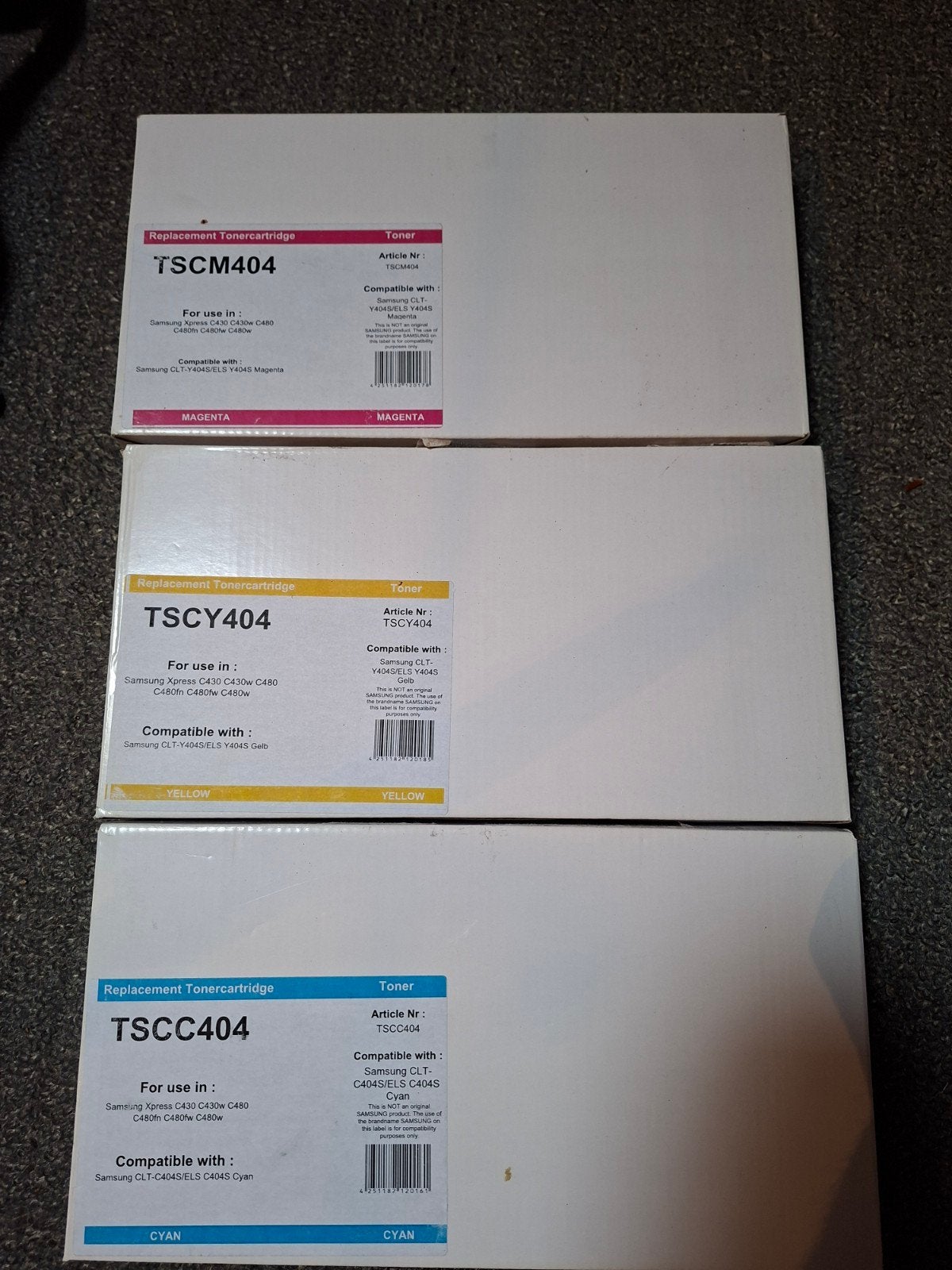 Samsung Xpress C430/C480 Toner Cartridges (3 stuks), Ophalen of Verzenden