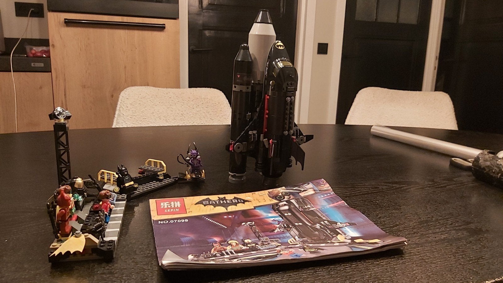 Lepin Batman Batcave en Bat-ruimteschip set, Ophalen of Verzenden, Gebruikt, Overige merken