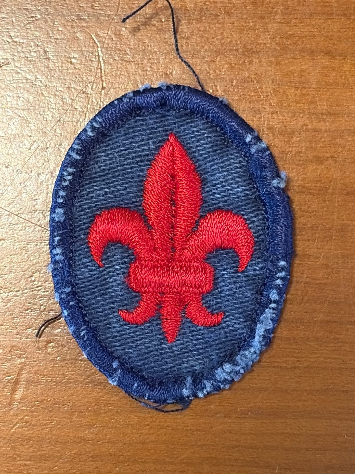 Vintage Scouting Fleur-de-lis Patch - Blauw/Rood, Verzenden, Gebruikt, Overige typen