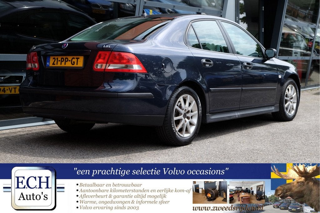 Saab 9-3 Sport Sedan 1.8t 150 pk Trekhaak, Airco, Zomer + Wi, Auto's, Saab, Voorwielaandrijving, 1998 cc, Stof, Gebruikt