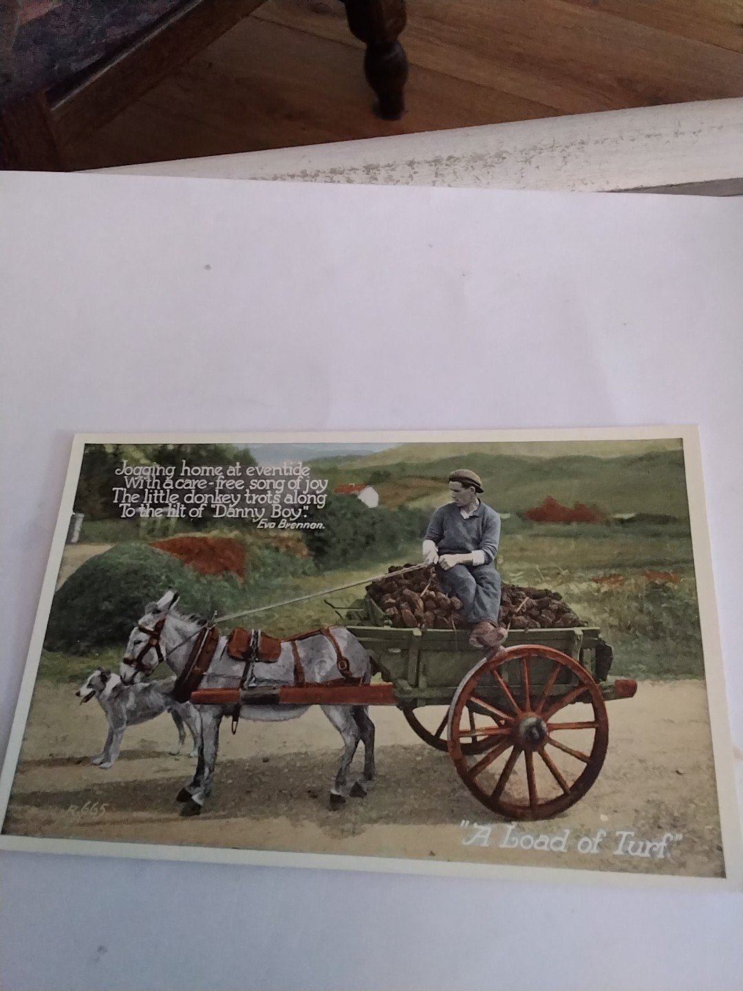 Vintage Ansichtkaart "A Load of Turf" - Ierland, Ophalen of Verzenden