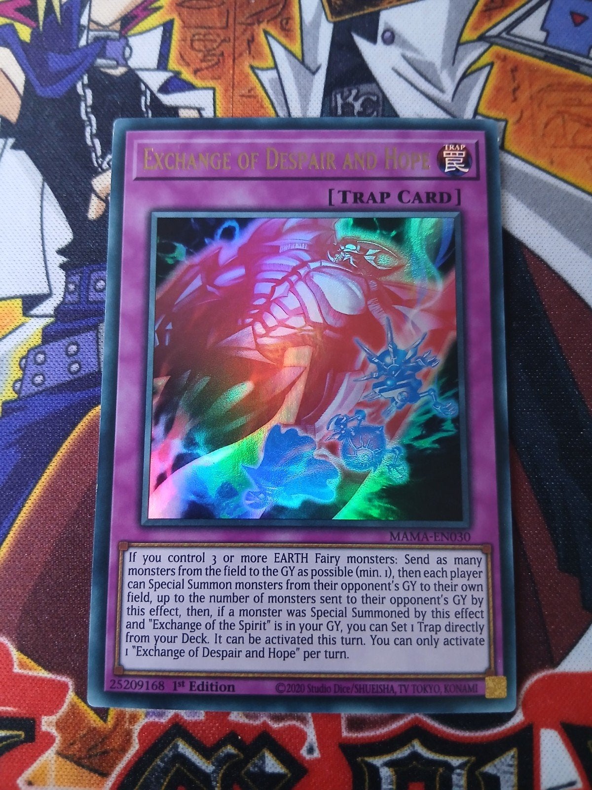 Exchange of Despair and Hope - Ultra Rare MAMA - Yu-Gi-Oh, Ophalen of Verzenden, Zo goed als nieuw, Foil