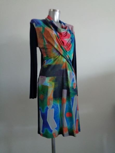 EROKE jurk, viscose, IT44-NL38 exclusief, Verzenden, Zo goed als nieuw, Maat 38/40 (M), Knielengte