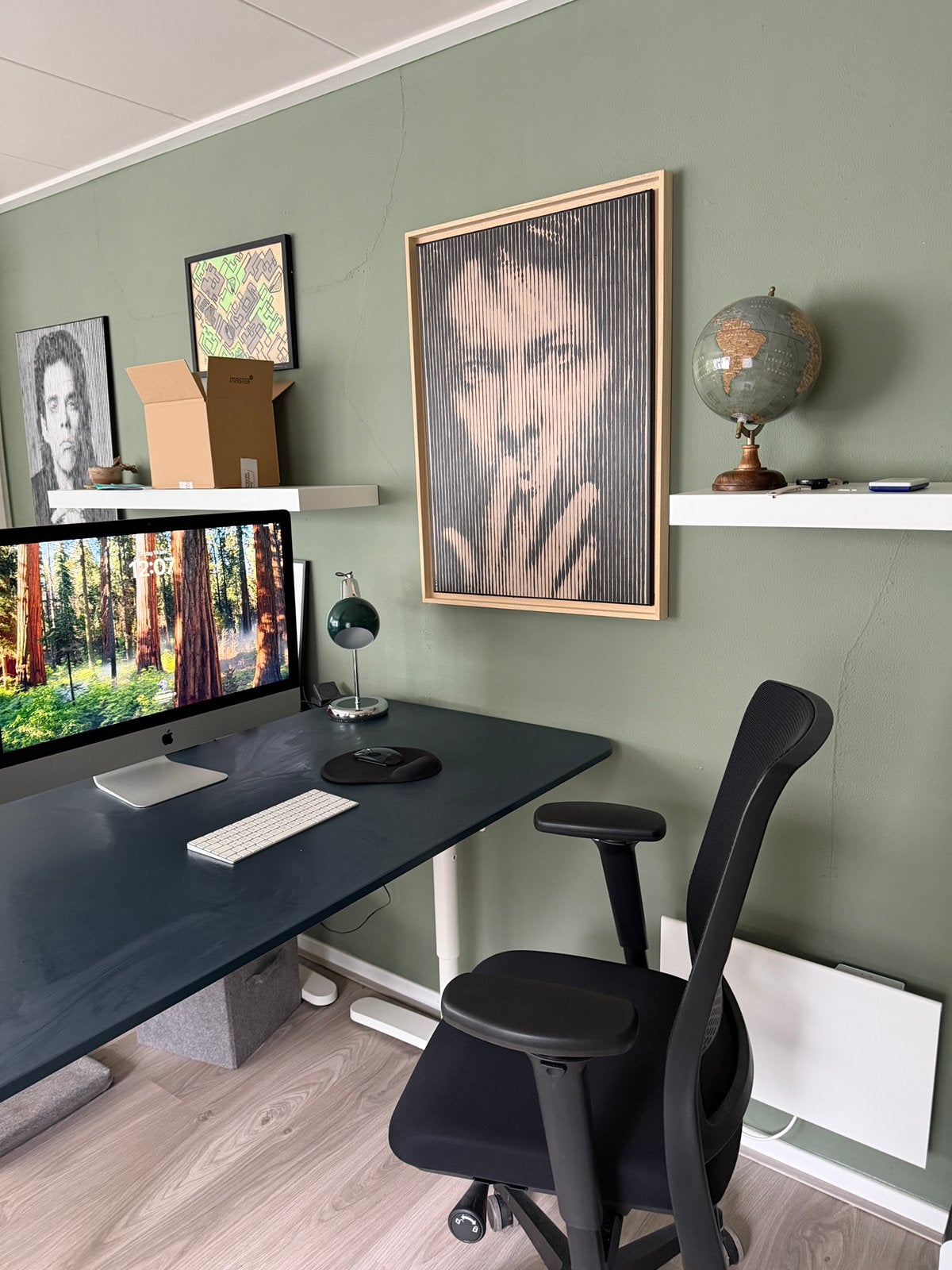 In hoogte verstelbaar bureau Ikea Bekant. 160x80cm., Huis en Inrichting, Bureaus, Ophalen, 160 cm, Gebruikt, In hoogte verstelbaar
