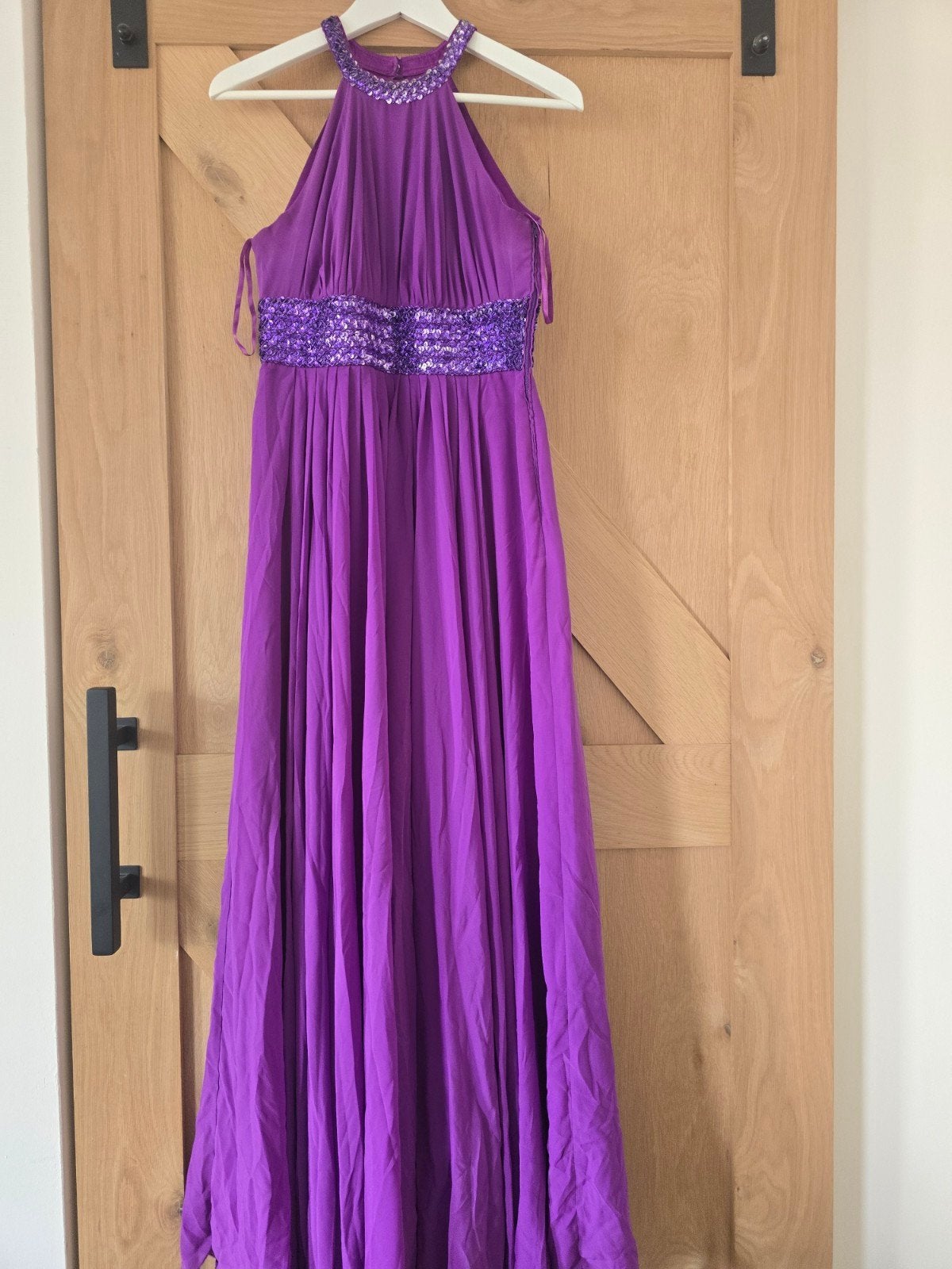 Prachtige paarse galajurk met pailletten, maat M/L, Kleding | Dames, Jurken, Maat 38/40 (M), Paars, Ophalen of Verzenden, Zo goed als nieuw