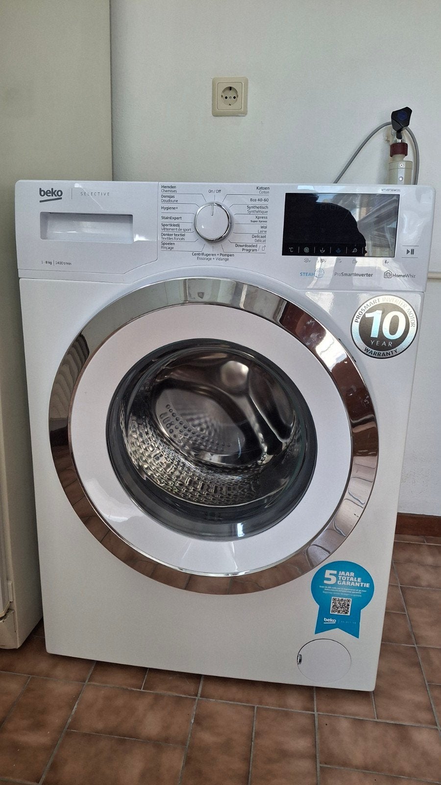 Beko SELECTIVE Wasmachine, Ophalen, 1200 tot 1600 toeren, 85 tot 90 cm