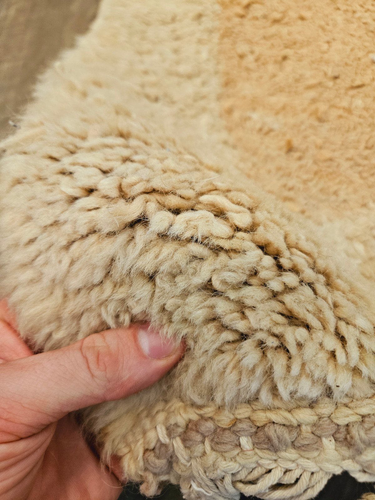 Handgeknoopt Berber Tapijt. Prachtige kleuren en patronen!, 200 cm of meer, Ophalen of Verzenden, Zo goed als nieuw, Crème