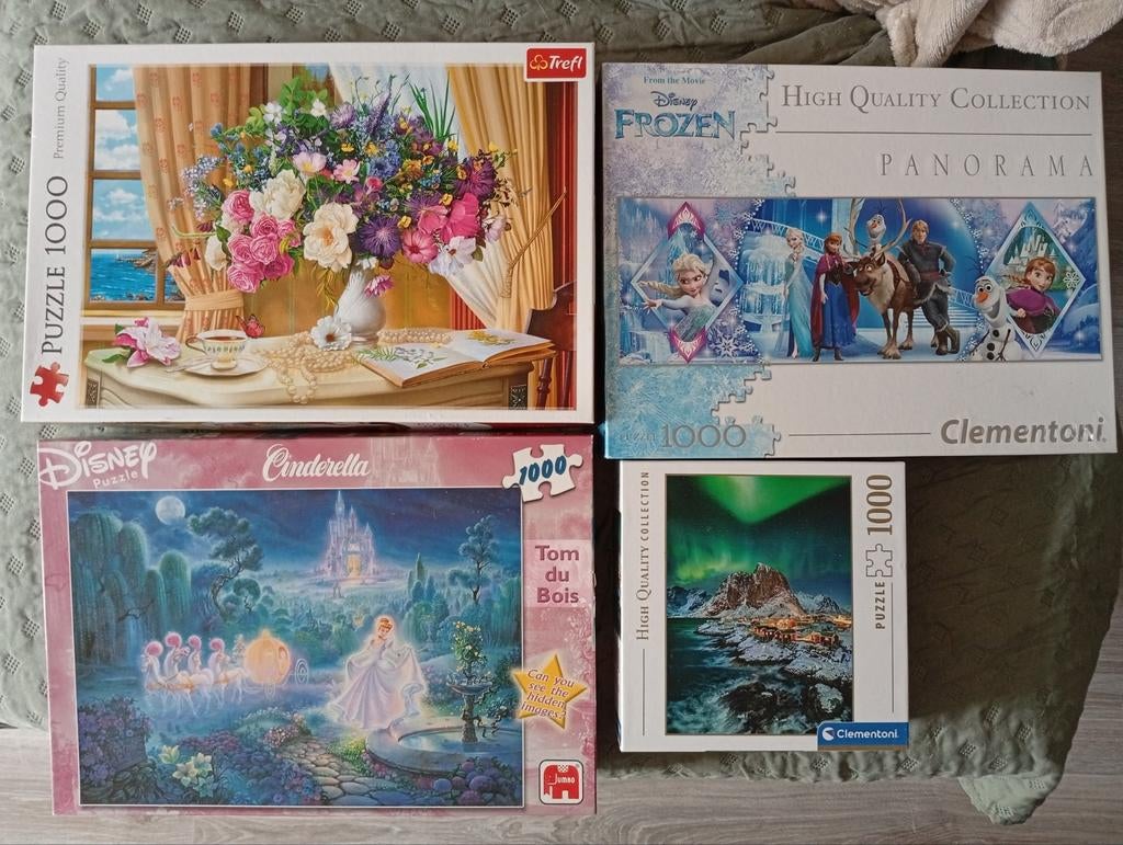 4x puzzel 1000 stuks samen 10 euro., Ophalen of Verzenden, 500 t/m 1500 stukjes, Zo goed als nieuw