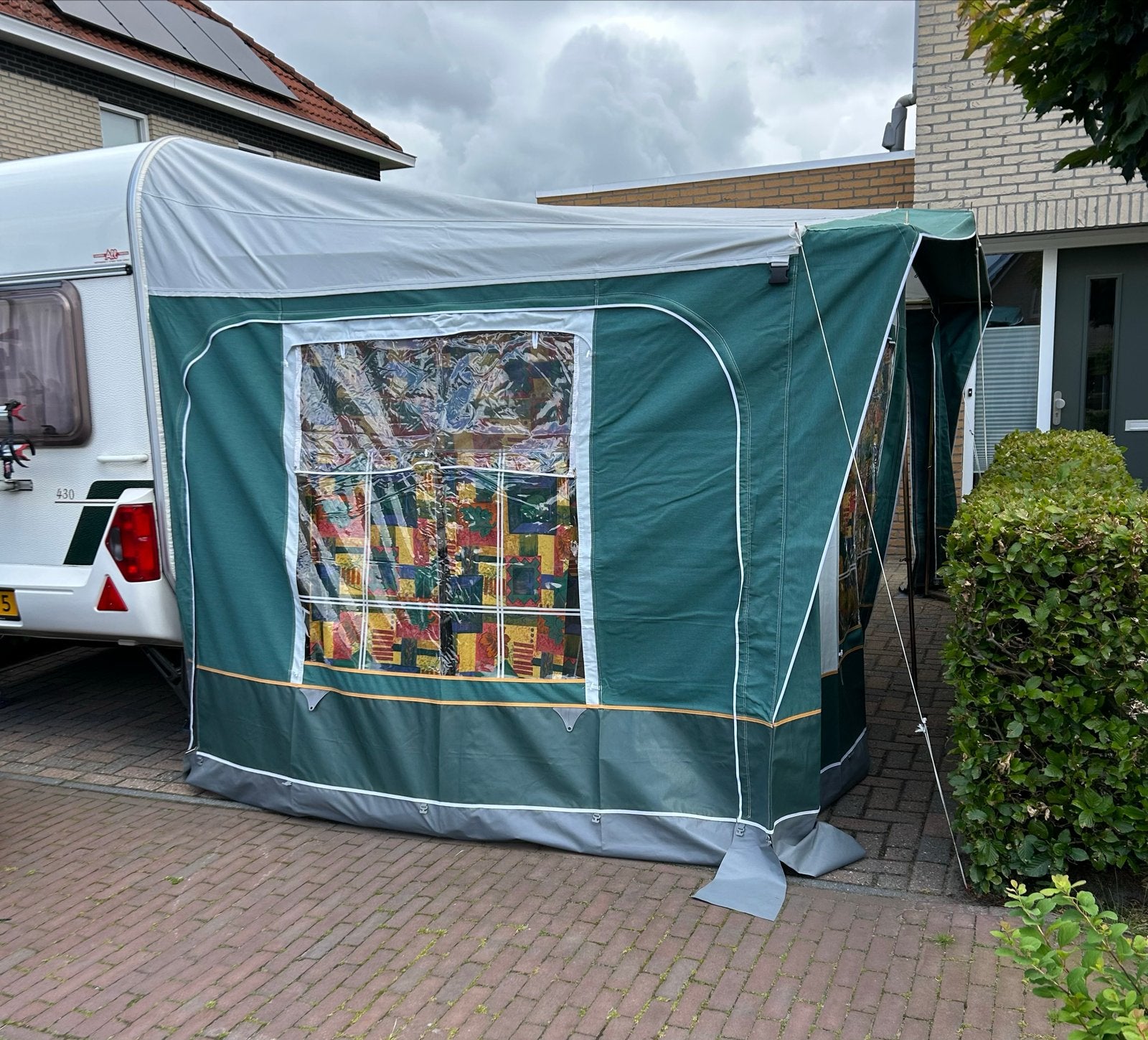 Dorema Madison Voortent Maat 9 (850-875 cm), Caravans en Kamperen, Voortenten en Luifels, Gebruikt, Dorema, Polyester, Ophalen