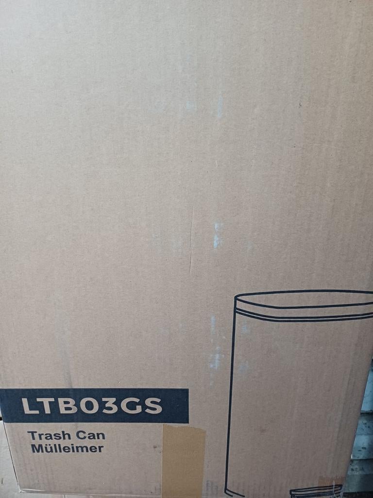 Nieuwe Prullenbak - LTB03GS Trash Can, Ophalen of Verzenden, Nieuw, Kunststof, Minder dan 50 cm