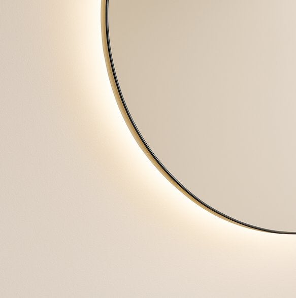 OP=OP! Spiegel, LED 3 kleuren, condensvrij, rond, Ekeby 90, Ophalen of Verzenden, Nieuw