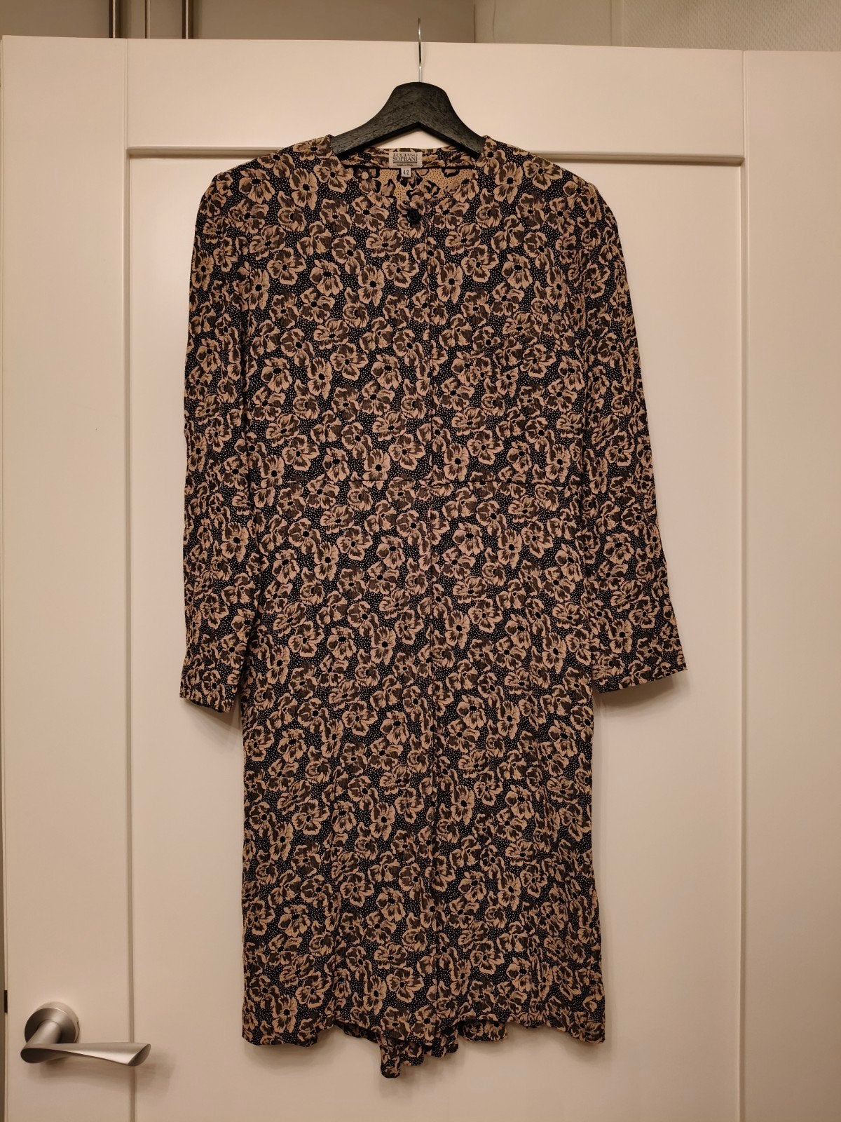 Luciano Soprani Jurk Maat 42 (L) Bloemenprint, Luciano Soprani, Beige, Maat 42/44 (L), Ophalen of Verzenden