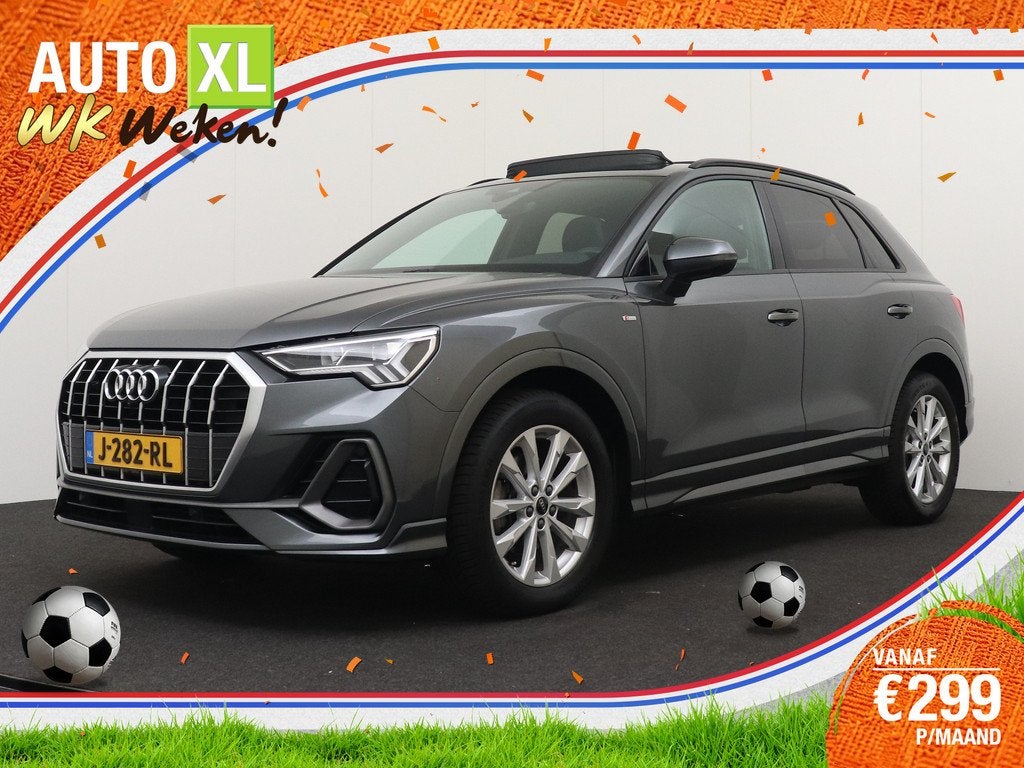 Audi Q3 2.0 TDI 150 PK Aut. S-Line Pano-Dak Leder Adapt.Crui, Auto's, Audi, Gebruikt, 4 cilinders, Leder en Stof, Origineel Nederlands