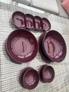 Nieuwe Tupperware Allegra Set: Schalen & Tapasschaal, Ophalen of Verzenden, Nieuw, Rood, Schaal