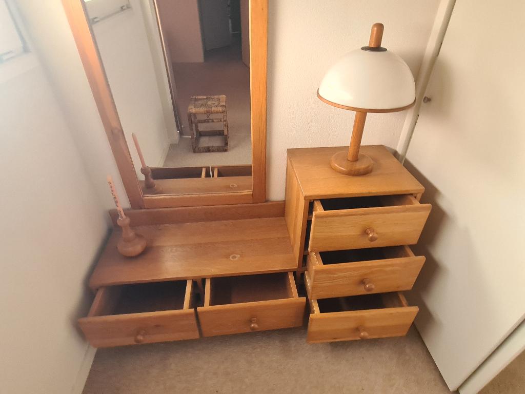 Complete slaapkamer set: bed, kast en kaptafel licht eiken, Huis en Inrichting, Slaapkamer | Complete slaapkamers, Ophalen, Gebruikt