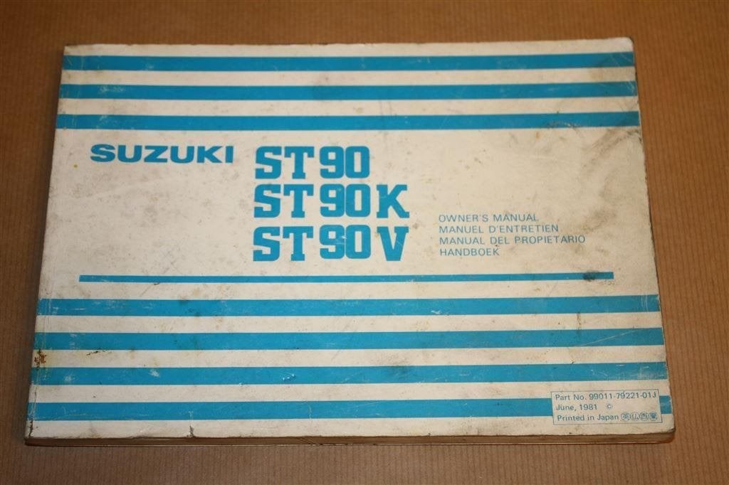 Handboek Suzuki ST90 - K - V - 1981, Ophalen of Verzenden