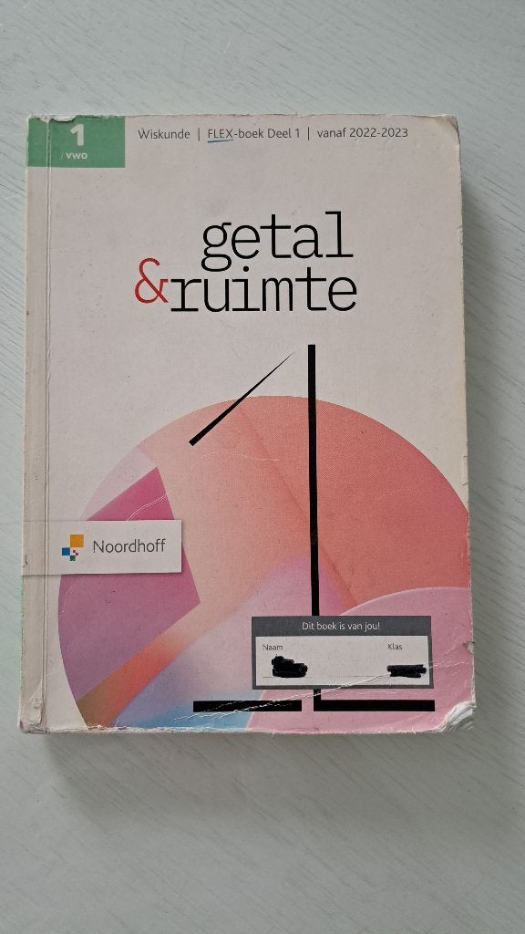 Wiskunde 1 VWO deel 1, Boeken, Ophalen of Verzenden, Gelezen, VWO, Wiskunde A