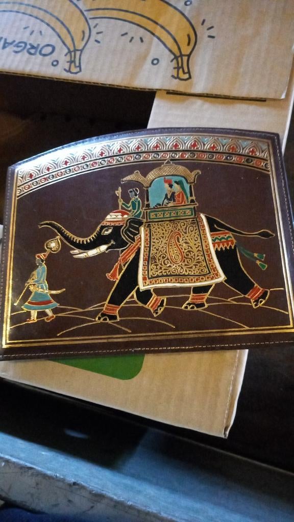 Decoratieve Indiase olifant wanddecoratie/dienblad, Antiek en Kunst, Ophalen of Verzenden