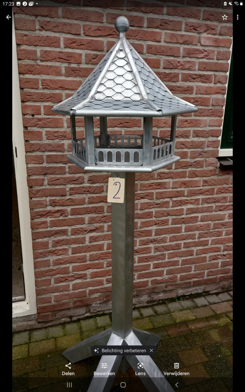 handgemaakte zinken vogelvoederhuisjes, Tuin en Terras, Ophalen, Nieuw