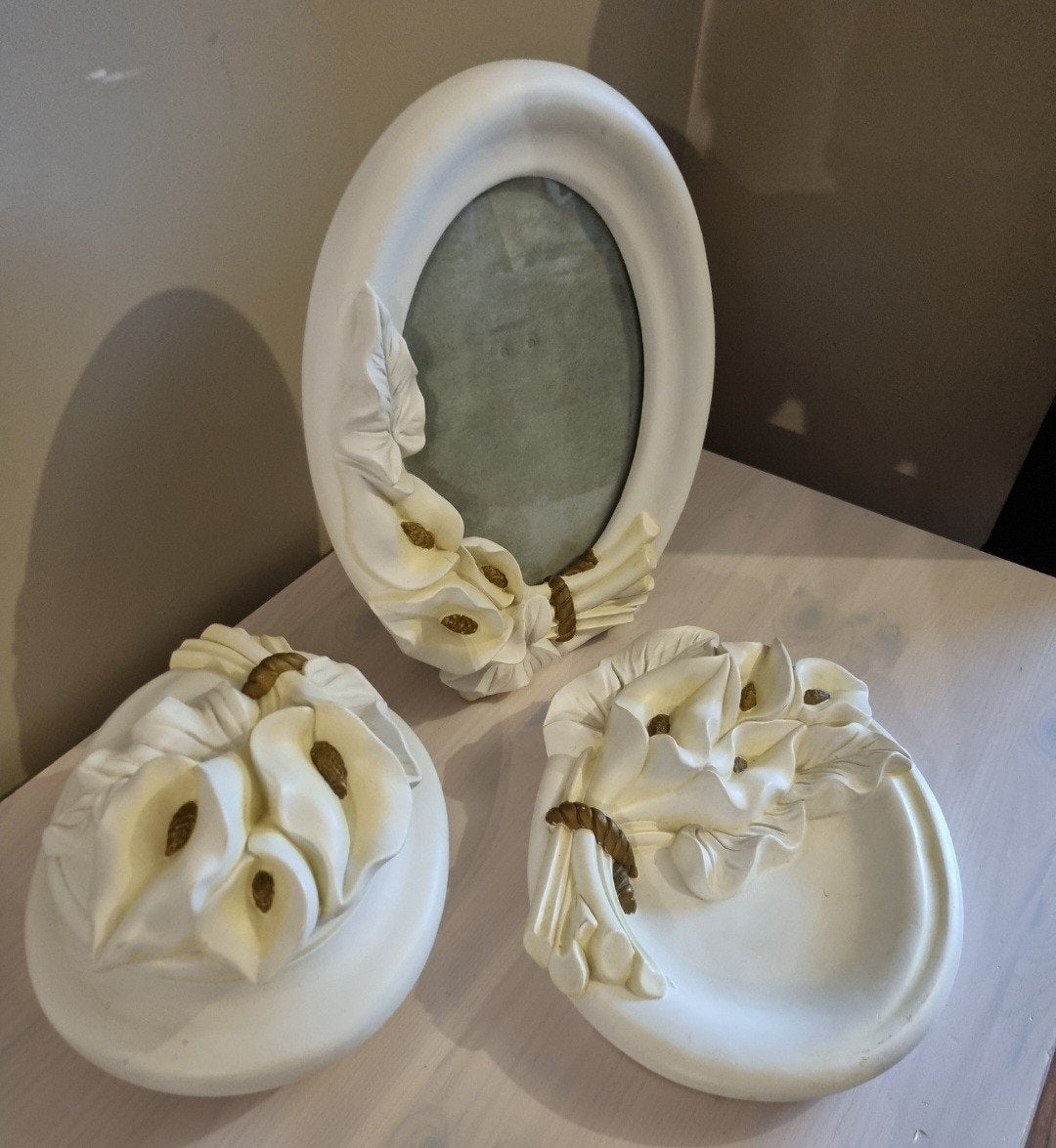 Set van 3 decoratieve lijsten met bloemmotief, Ophalen of Verzenden, Fotolijst