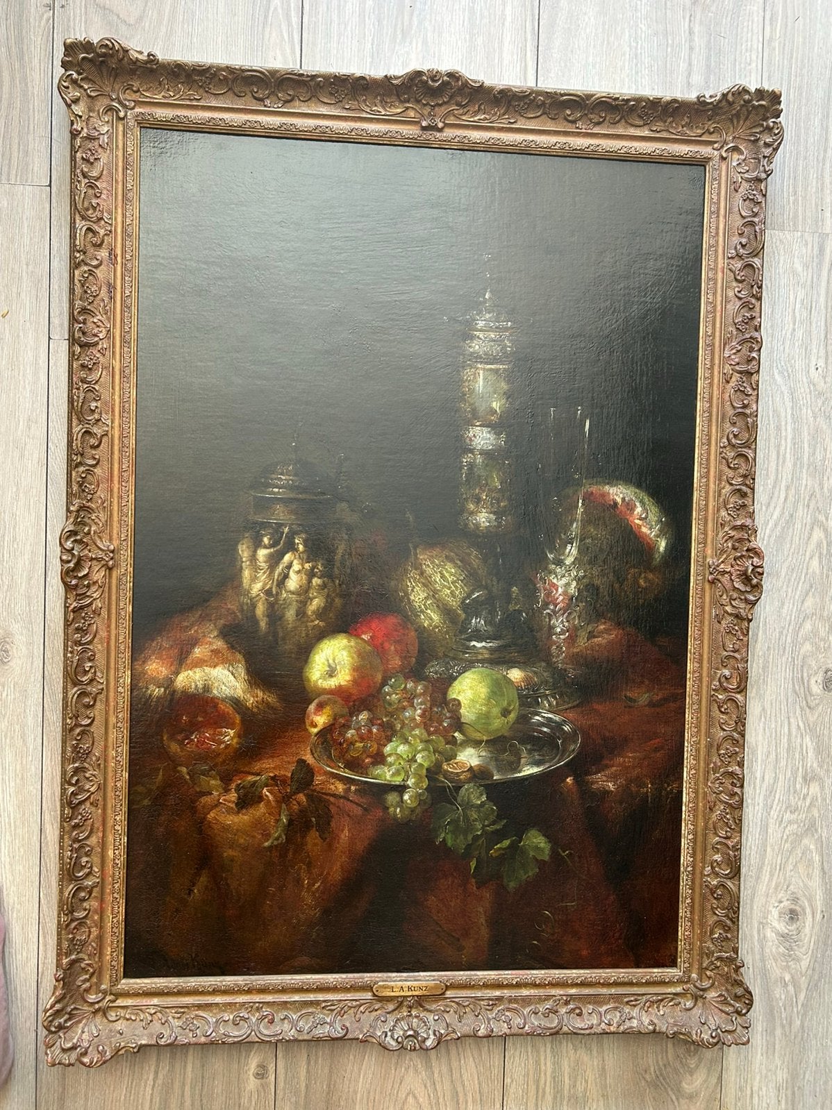 Ludwig Adam Kunz 1857 - 1929, Antiek en Kunst, Kunst | Schilderijen | Klassiek, Ophalen of Verzenden