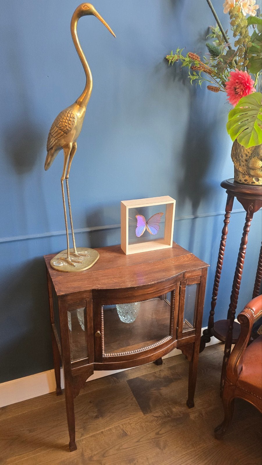 Antiek theekastje met glazen deurtjes, Antiek en Kunst, Ophalen