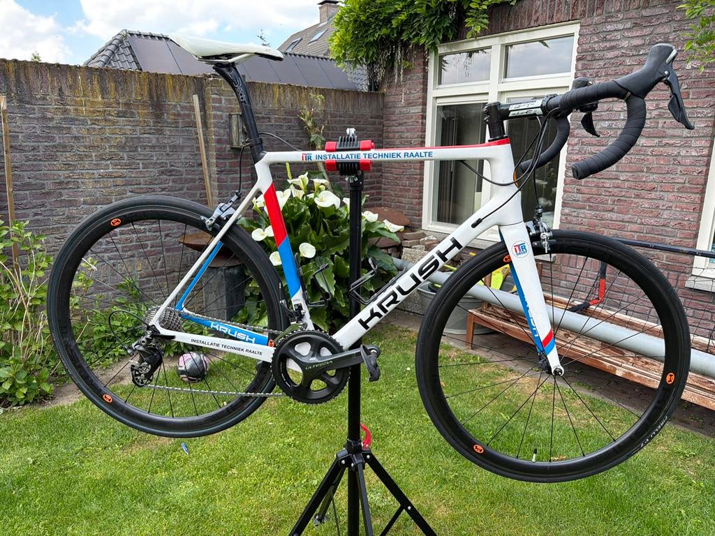 Krush full carbon racefiets 60 inch, goed onderhouden, Fietsen en Brommers, 28 inch, Carbon, Velgrem, Zo goed als nieuw