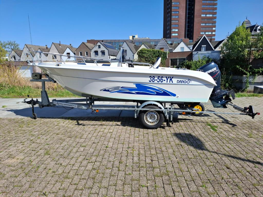 drago olympos 540 consoleboot 75pk evinrude etec pega zb1150, Ophalen, Elektrisch, Buitenboordmotor, Elektrische start