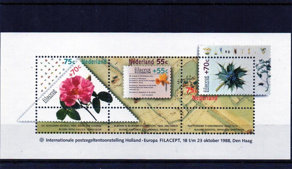 NVPH 1414 Postfris 1988 Bloemen, Ophalen of Verzenden, Na 1940, Postfris