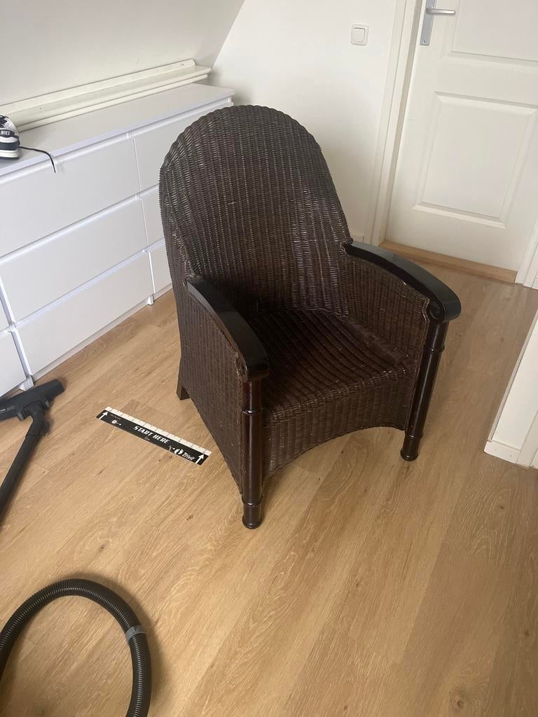 Rotan stoel20, Gebruikt, Bruin, Riet of Rotan, Ophalen of Verzenden