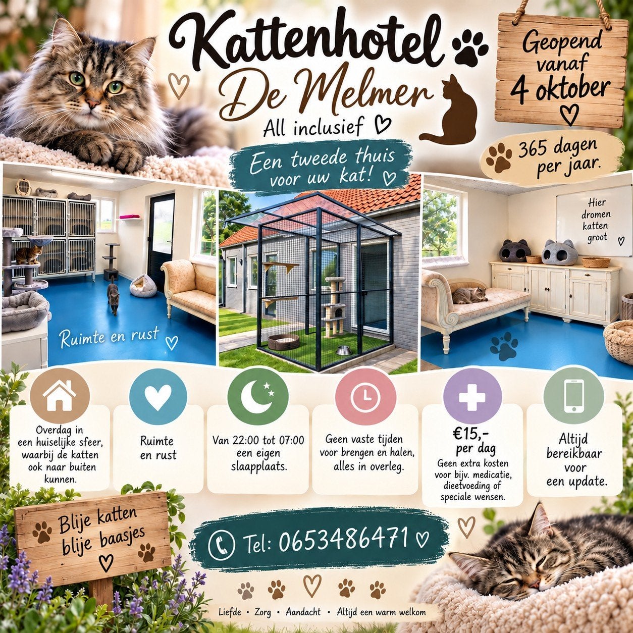 Kattenhotel De Melmer in Kampen katten pension, Diensten en Vakmensen, Pension of Dagopvang