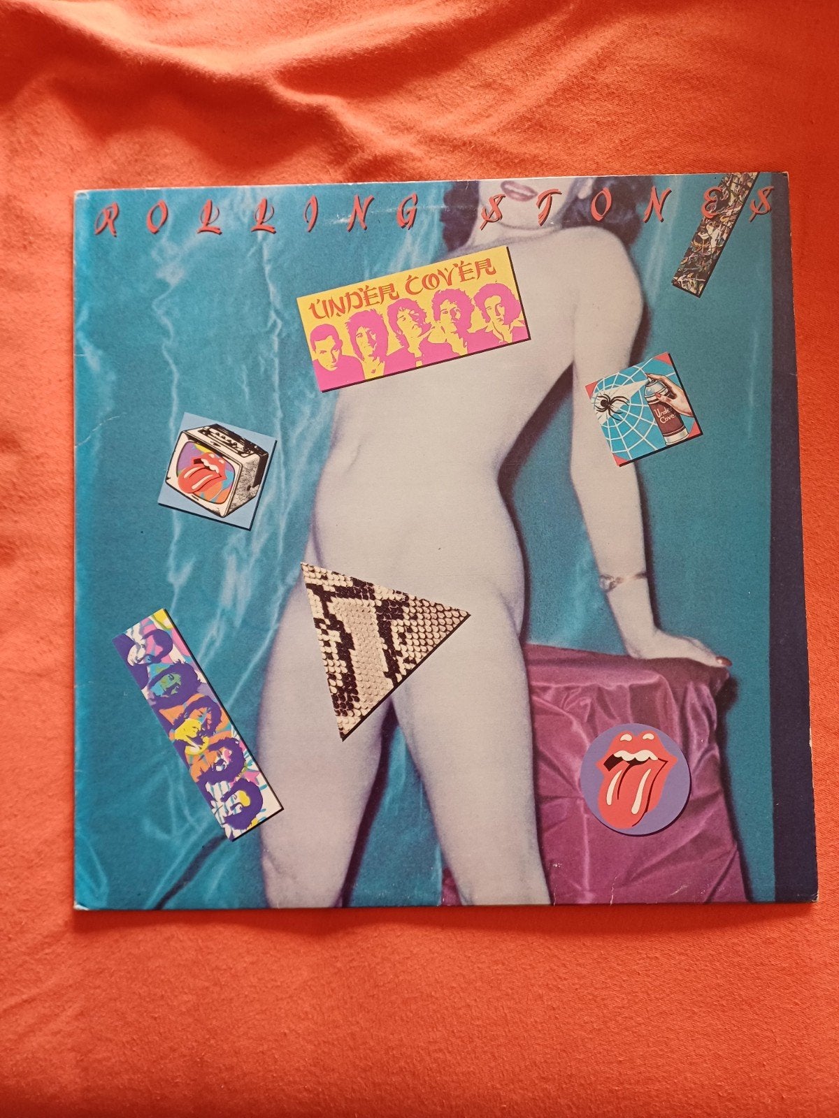 The Rolling Stones - Undercover LP  Griekse persing, Cd's en Dvd's, Gebruikt, 1980 - 1989, Ophalen of Verzenden, Inclusief binnenhoes