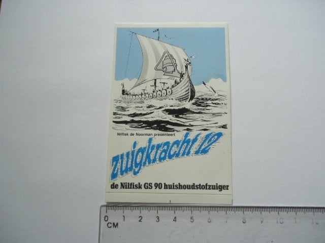 sticker oud Nilfisk stofzuiger eric noorman strip kresse, Verzamelen, Ophalen of Verzenden, Zo goed als nieuw, Bedrijf of Vereniging