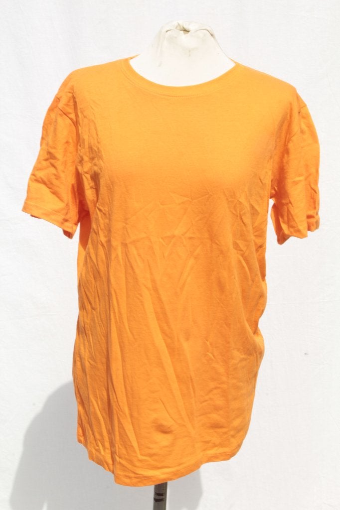 Katoenen oranje heren t-shirt.Mt L.Merk Bodyzone, Maat 52/54 (L), ., Oranje, Ophalen of Verzenden