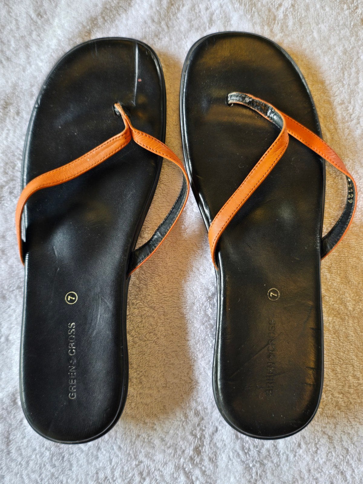 Green Cross Slippers - Zwart met Oranje Bandjes, Oranje, Ophalen of Verzenden, Zo goed als nieuw, Green Cross